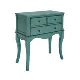 Benzara Sian Vintage Hallway Cabinet In Teal BM123265 Antiqued Teal Wood BM123265