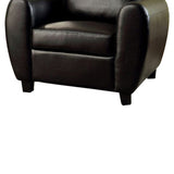 Benzara Hatton Contemporary Style Chair In Black Finish BM123300 Black Leather BM123300