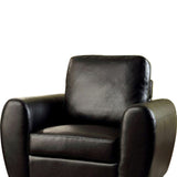 Benzara Hatton Contemporary Style Chair In Black Finish BM123300 Black Leather BM123300