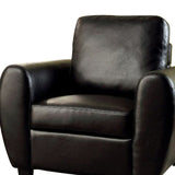 Benzara Hatton Contemporary Style Chair In Black Finish BM123300 Black Leather BM123300