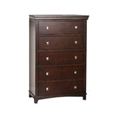 Benzara  Transitional Style Wooden Chest With 5 Drawers, Brown BM123313 Brown Wood BM123313
