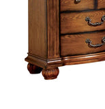 Benzara Bellagrand Transitional Night Stand, Antique Tobacco Oak BM123357 Antique Tobacco Oak Wood BM123357