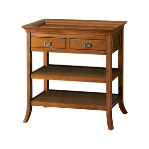 Benzara Wickenburg Transitional Side Table, Medium Oak BM123414 Medium Oak Wood BM123414