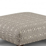 Benzara Parker Contemporary Ottoman, Triangle Pattern BM123432 Gray  Polyproperlene fabric BM123432