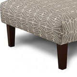 Benzara Parker Contemporary Ottoman, Triangle Pattern BM123432 Gray  Polyproperlene fabric BM123432