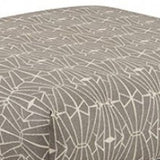 Benzara Parker Contemporary Ottoman, Triangle Pattern BM123432 Gray  Polyproperlene fabric BM123432