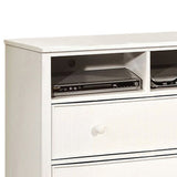 Benzara Contemporary Style Wooden Media Chest, White BM123562 White Wood BM123562