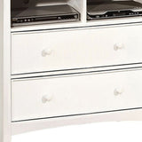 Benzara Contemporary Style Wooden Media Chest, White BM123562 White Wood BM123562