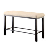 Jazlyn II Industrial Style Ivory Counter Height Bench