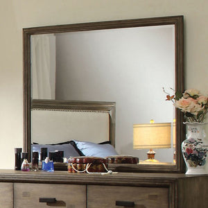 Benzara Antler Transitional Style Mirror In Natural Ash Finish BM123583 Natural Ash Wood Glass BM123583