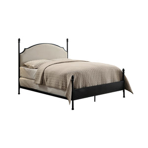 Benzara Transitional Twin Size Metal Bed, Black  BM123603 Black Metal BM123603