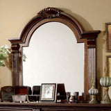 Benzara Esperia Luxurious English Style Mirror , Brown Cherry BM123625 Brown Cherry Wood Glass BM123625