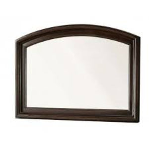 Benzara Litchville Contemporary Style Mirror , Brown Cherry BM123635 Brown Cherry Solid Wood Wood Veneer & Others BM123635