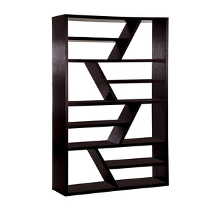 Benzara Kamloo Contemporary Display Shelf , Espresso BM123646 Espresso Wood BM123646