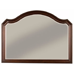 Benzara Arden Transitional Style Mirror , Brown Cherry BM123658 Brown Cherry Wood Glass BM123658