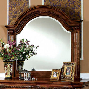 Benzara Bellagrand Luxurious Masterpiece Mirror , Antique Tobacco Oak BM123702 Antique Tobacco Oak Wood Glass BM123702