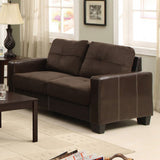 Laverne Contemporary Style Love Seat , Chocolate, Espresso