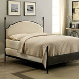 Benzara Transitional Full Size Bed with Ball Finials, Black BM123715 Black Metal BM123715