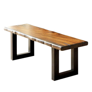 Benzara Maddison Contemporary Style Bench , Tobacco Oak BM123721 Tobacco Oak Wood BM123721