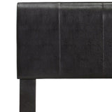 Benzara Villa Park II Queen Headboard, Espresso Finish BM123740 Espresso Leatherette Solid Wood & Others BM123740