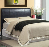 Benzara Villa Park II Queen Headboard, Espresso Finish BM123740 Espresso Leatherette Solid Wood & Others BM123740