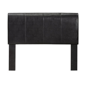 Benzara Villa Park II Queen Headboard, Espresso Finish BM123740 Espresso Leatherette Solid Wood & Others BM123740