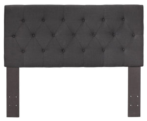 Benzara Lerroy II Contemporary Headboard, Gray BM123742 Gray Polyester BM123742