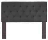 Benzara Lerroy II Contemporary Headboard, Gray BM123742 Gray Polyester BM123742