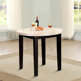 Benzara Marion II Contemporary Counter Height Table , Espresso BM123857 Espresso Marble, Solid Wood, Wood Veneer & Others BM123857