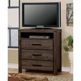 Benzara Contemporary Style Wooden Media Chest, Dark Gray BM123884 Dark Gray Solid Wood Wood Veneer & Others BM123884