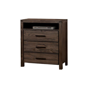 Benzara Contemporary Style Wooden Media Chest, Dark Gray BM123884 Dark Gray Solid Wood Wood Veneer & Others BM123884