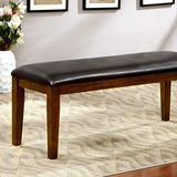 Benzara Hillsview I Transitional Style Bench , Brown Cherry BM123896 Brown Cherry Wood BM123896