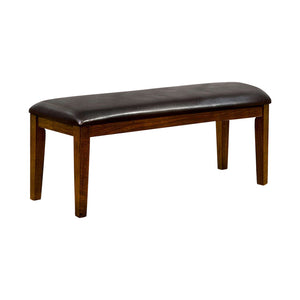 Benzara Hillsview I Transitional Style Bench , Brown Cherry BM123896 Brown Cherry Wood BM123896