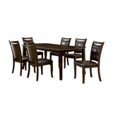 Benzara Woodside Contemporary Dining Table, Expresso Finish BM131112 Dark Cherry Wood BM131112