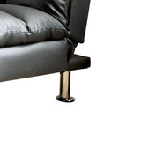 Benzara Aristo Contemporary Aristo Single Sofa Chair With Leather Black Finish BM131164 Black Leather BM131164