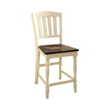 Harrisburg II Cottage Counter Height Chair, White & Cherry, Set Of 2