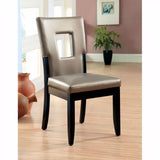 Evant I Contemporary Side Chair, Black Finish, Set Of 2