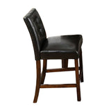 Marstone II Counter Heigh Chair, Brown Cherry & Black, Set Of 2