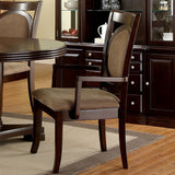 Benzara Evelyn Contemporary Arm Chair - Cal. Foam, Set Of 2 BM131263 Walnut Fabric Solid Wood Wood Veneer & Others BM131263