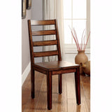 Benzara Maddison Contemporary Side Chair, Tobacco Oak Finish, Set Of 2 BM131304 Tobacco Oak Wood BM131304