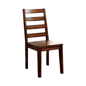 Benzara Maddison Contemporary Side Chair, Tobacco Oak Finish, Set Of 2 BM131304 Tobacco Oak Wood BM131304