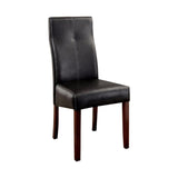 Bonneville I Contemporary Side Chair With Black Pu, Set Of 2