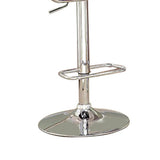 Benzara Corfu Contemporary Bar Stool With Arm In Purple Pu BM131408 Purple Chrome Leatherette BM131408