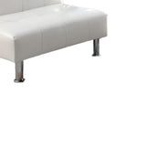 Benzara Bulle Contemporary Chair, White BM131500 White Leather BM131500