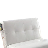 Benzara Bulle Contemporary Chair, White BM131500 White Leather BM131500