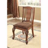 Benzara Johannesburg I Traditional Side Chair, Brown Cherry, Set Of 2 BM131798 Brown Cherry, Brown Wood BM131798