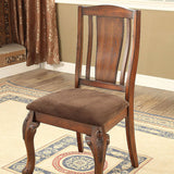 Benzara Johannesburg I Traditional Side Chair, Brown Cherry, Set Of 2 BM131798 Brown Cherry, Brown Wood BM131798