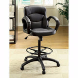 Benzara Belleville Contemporary Belleville Office Chair BM131835 Black Leather BM131835