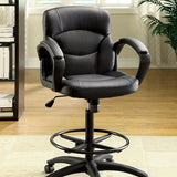 Benzara Belleville Contemporary Belleville Office Chair BM131835 Black Leather BM131835