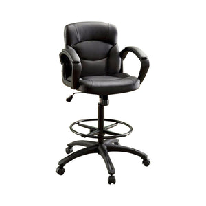 Benzara Belleville Contemporary Belleville Office Chair BM131835 Black Leather BM131835